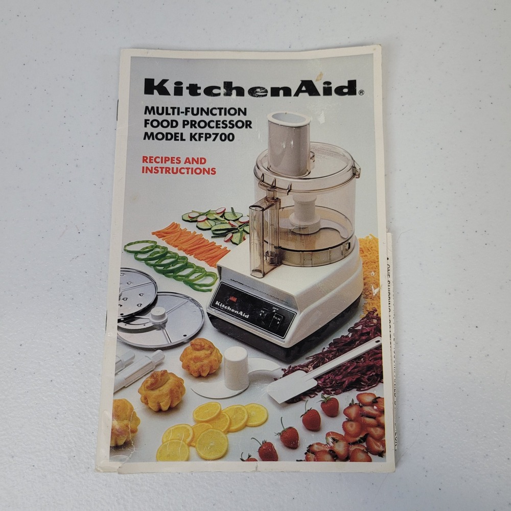 KitchenAid Multi Function Food Processor Model KFP700 Recipes Instruction Manual